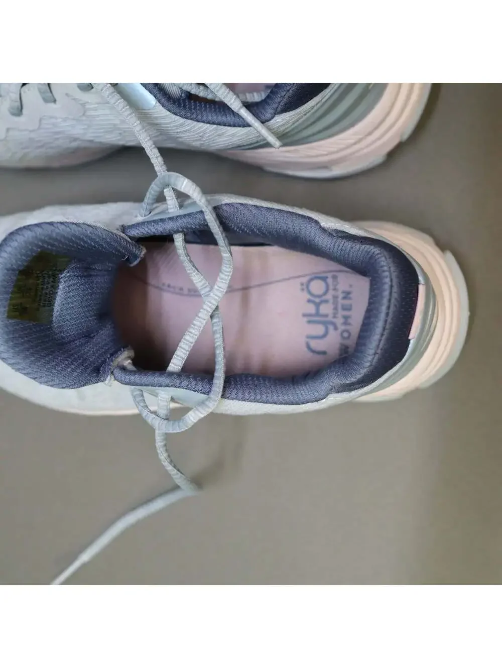 Ryka Devotion Max 2 Womens 6.5 W Wide Grey Pink Walking Sneakers Running Shoes